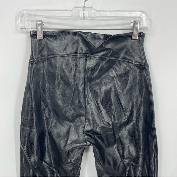 Spanx Shape Faux Leather Patent Leggings High Waist Black Small- 20301R - Picture 6 of 11